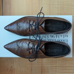 EUC Sz 37 brown leather Pedro Garcia Ada loafers